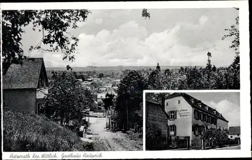 Ak Hetzerath in der Eifel, Panorama, Gasthaus