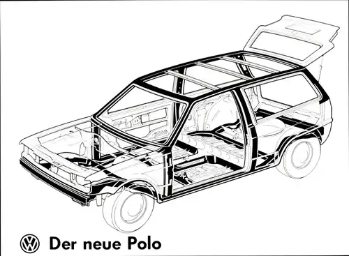 Foto Auto, Volkswagen Polo, Formstabile Sicherheitsfahrgastzelle
