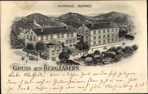 Ak Bad Bergzabern an der Weinstraße Pfalz, Kurhaus Behret