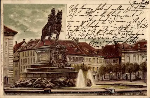 Litho Landau in der Pfalz, Luitpolddenkmal