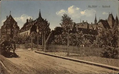 Ak Alzey in Rheinhessen, Partie am Schloss