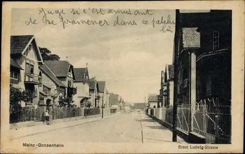 Ak Gonsenheim Mainz am Rhein, Ernst Ludwig-Straße