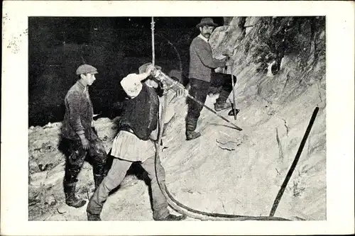 Ak Slănic Rumänien, Bergleute im Salzbergwerk