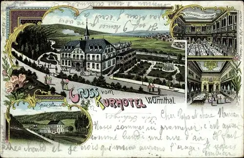 Litho Pforzheim im Schwarzwald, Kurhotel Würmtal, Innenansicht