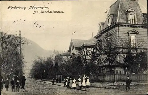 Ak Neuenheim Heidelberg am Neckar, Mönchhofstraße