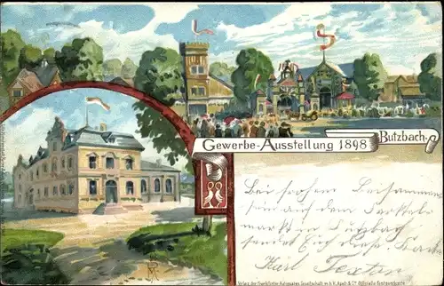 Künstler Ak Butzbach im Taunus Hessen, Gewerbeausstellung 1898