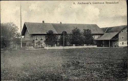 Ak Straußdorf Grafing bei München Oberbayern, Gasthaus