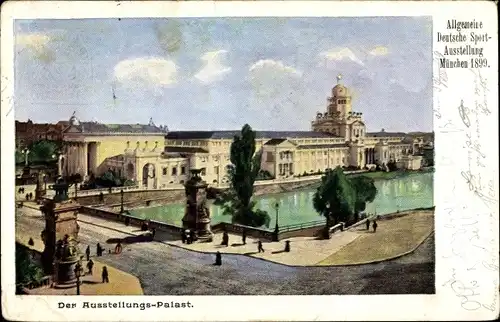 Ak München, Deutsche Sportausstellung 1899, Ausstellungspalast