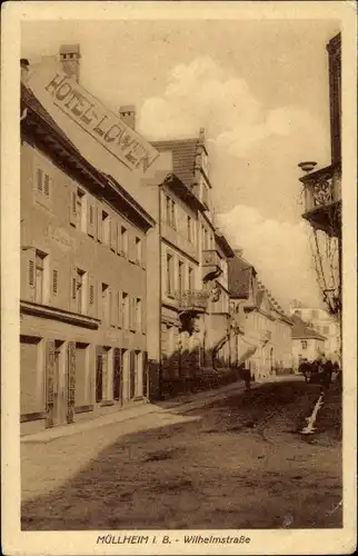 Ak Müllheim in Baden Markgräflerland, Wilhelmstraße