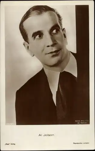 Ak Schauspieler Al Jolson, Portrait