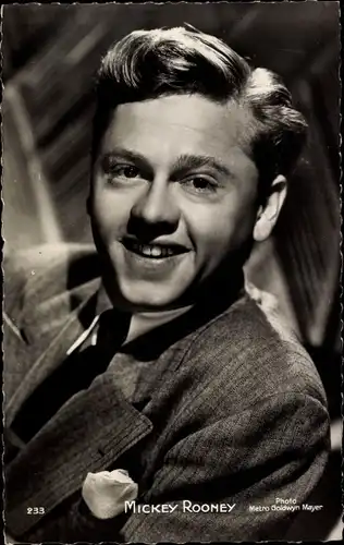 Ak Schauspieler Mickey Rooney, Portrait