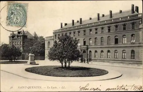 Ak Saint Quentin Aisne, La Lycee