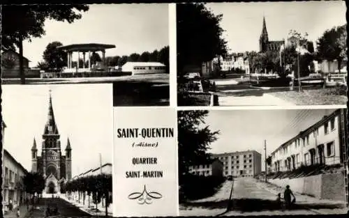 Ak Saint Quentin Aisne, Quartier Saint-Martin