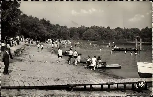 Ak Sillé le Guillaume Sarthe, Schwimmen im Coco-Plage