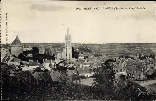Ak Sillé le Guillaume Sarthe, Gesamtansicht