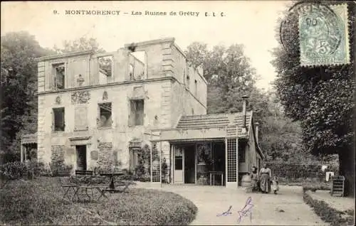 Ak Montmorency Val d'Oise, Die Ruinen von Gretry