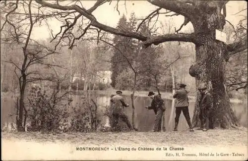 Ak Montmorency Val d'Oise, L'Etang du Chateau de la Chasse