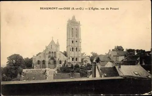 Ak Beaumont sur Oise Val d'Oise, Kirche