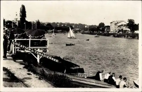 Ak Nogent sur Marne Val de Marne, Bords de Marne, Vermietung kanadischer Mädchen