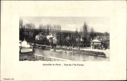 Ak Joinville le Pont Val de Marne, Blick auf die Insel Fanac
