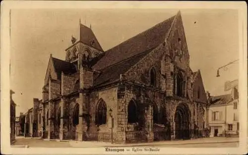 Ak Étampes Essonne, Kirche St. Basile
