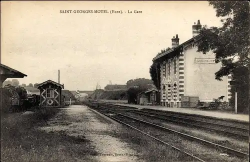 Ak Saint Georges Motel Eure, Bahnhof