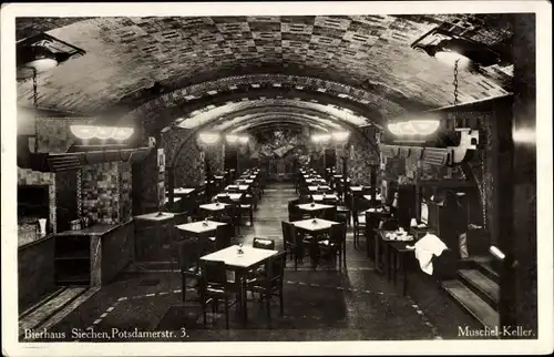 Ak Berlin Tiergarten, Muschelkeller im Bierhaus Siechen, Potsdamer Straße 3