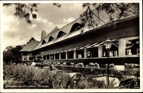 Ak Berlin Zehlendorf Wannsee, Terrassen am Strandbad, Klinke 15304