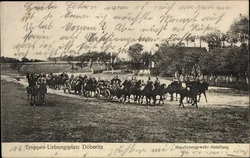 Ak Döberitz im Havelland, Truppenübungsplatz, Maschinengewehr-Abteilung