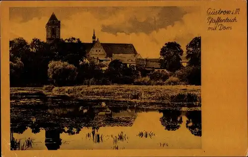Ak Güstrow in Mecklenburg, Pfaffenteich, Dom