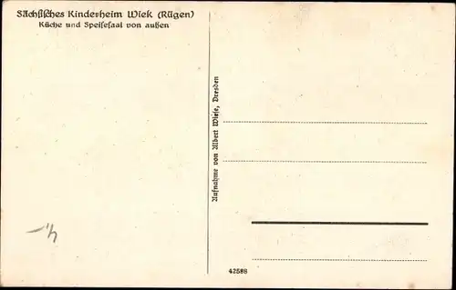 Ak Wiek auf Rügen, Sächsiches Kinderheim