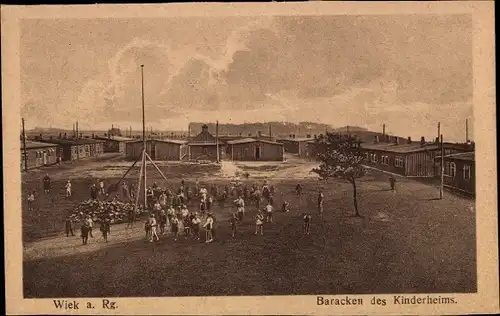 Ak Wiek auf Rügen, Baracken des Kinderheims, Kinder