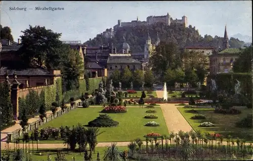 Ak Salzburg in Österreich, Mirabellgarten