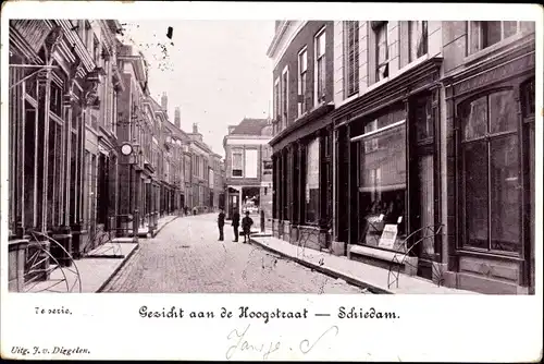 Ak Schiedam Südholland Niederlande, Gezicht aan de Hoogstraat