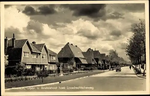 Ak Hilversum Nordholland Niederlande, Gijsbr. v. Amstelstraat Ecke Loosdrechtscheweg