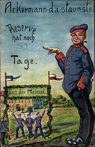 Ak Ackermann da staunste, Reservisten, Nach der Heimat