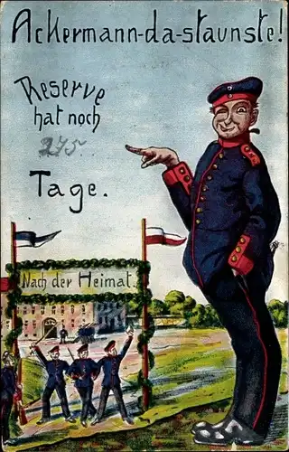 Ak Ackermann da staunste, Reservisten, Nach der Heimat