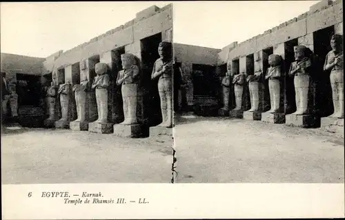 Stereo Ak Karnak Ägypten, Temple de Rhamses III