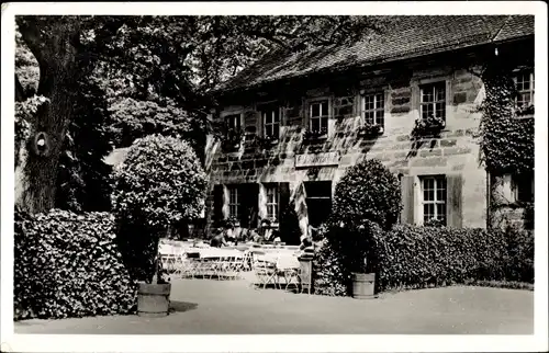 Ak Bayreuth in Oberfranken, Schloss Eremitage, Terrasse