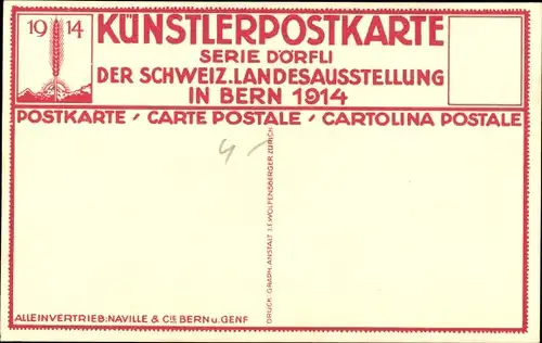 Künstler Ak Bern Stadt Schweiz, Landesausstellung 1914, Gebäude