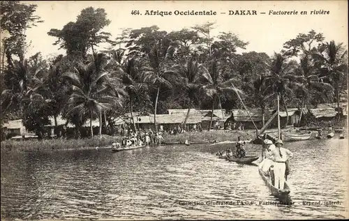 Ak Französisch-Westafrika, Flussfabriken
