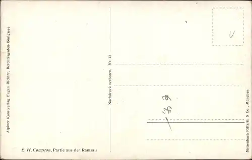 Künstler Ak Compton, Edward Harrison, Partie aus der Ramsau