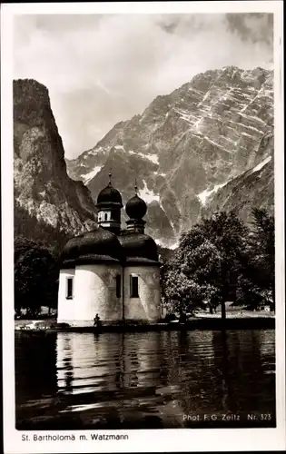 Ak Sankt Bartholomä Schönau am Königssee, Watzmann