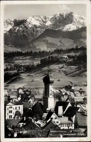 Ak Immenstadt im Allgäu Schwaben, Ortsansicht mit Daumengruppe