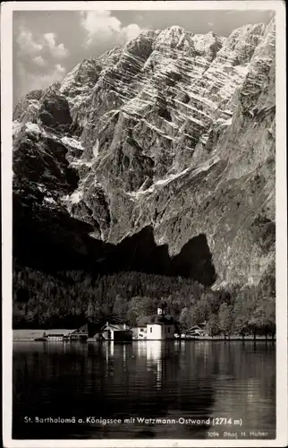 Ak Sankt Bartholomä Schönau am Königssee, Watzmann-Ostwand