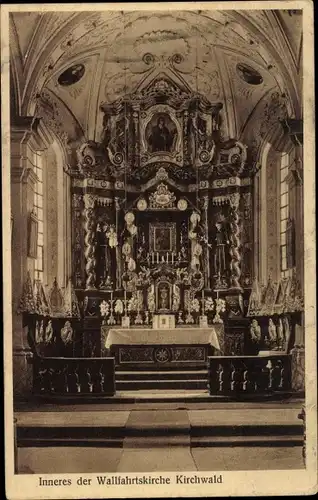Ak Nußdorf am Inn Oberbayern, Wallfahrtskirche Kirchwald, Innenraum, Altar