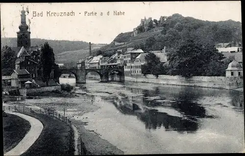 Ak Bad Kreuznach an der Nahe, Teilansicht, Kirche