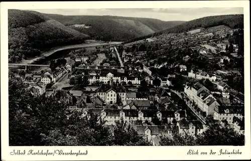 Ak Bad Karlshafen an der Oberweser Hessen, Blick von der Juliushöhe