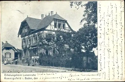 Ak Königsfeld im Schwarzwald Baden, Erholungsheim Luisenruhe