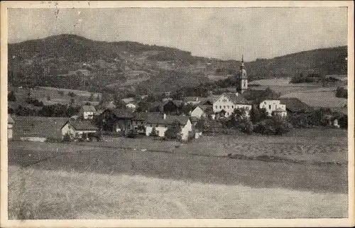 Ak Zenting in Niederbayern, Ortsansicht, Kirchturm